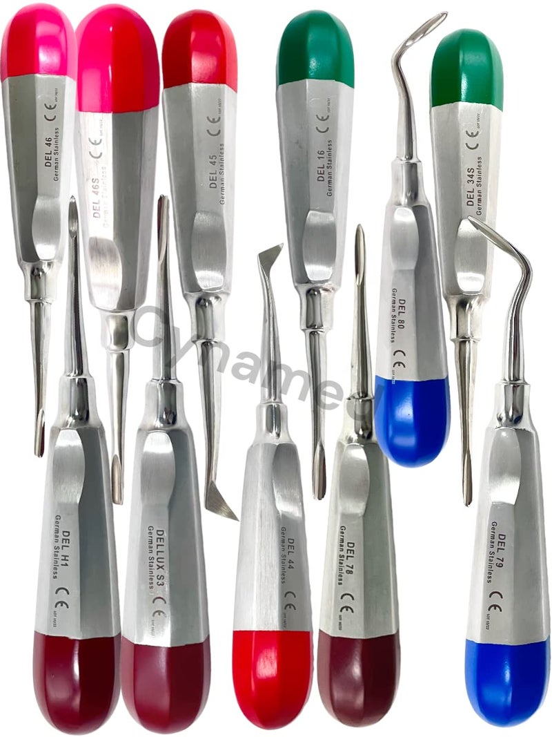 artlab -Premium Dental Elevators Etracting Extraction Osteotome Periotome Luxating Elevator Apical Spade Cryer Proximator Elevator Oral Implant, Root Extraction (Most Famous Elevator Set of 11) - Image 3